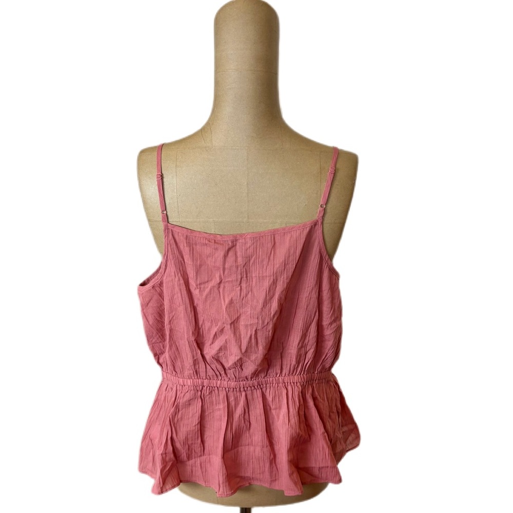 Express Pink Crochet Trim Peplum Tank Top - Picture 4 of 6